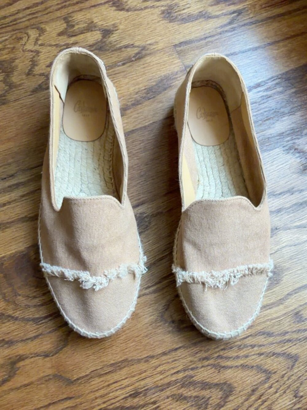 Castañer Tan Canvas Espadrille Loafers Flats EU 38